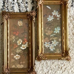 ✨SOLD✨Vintage Butterfly/Floral Wall Decor Pair